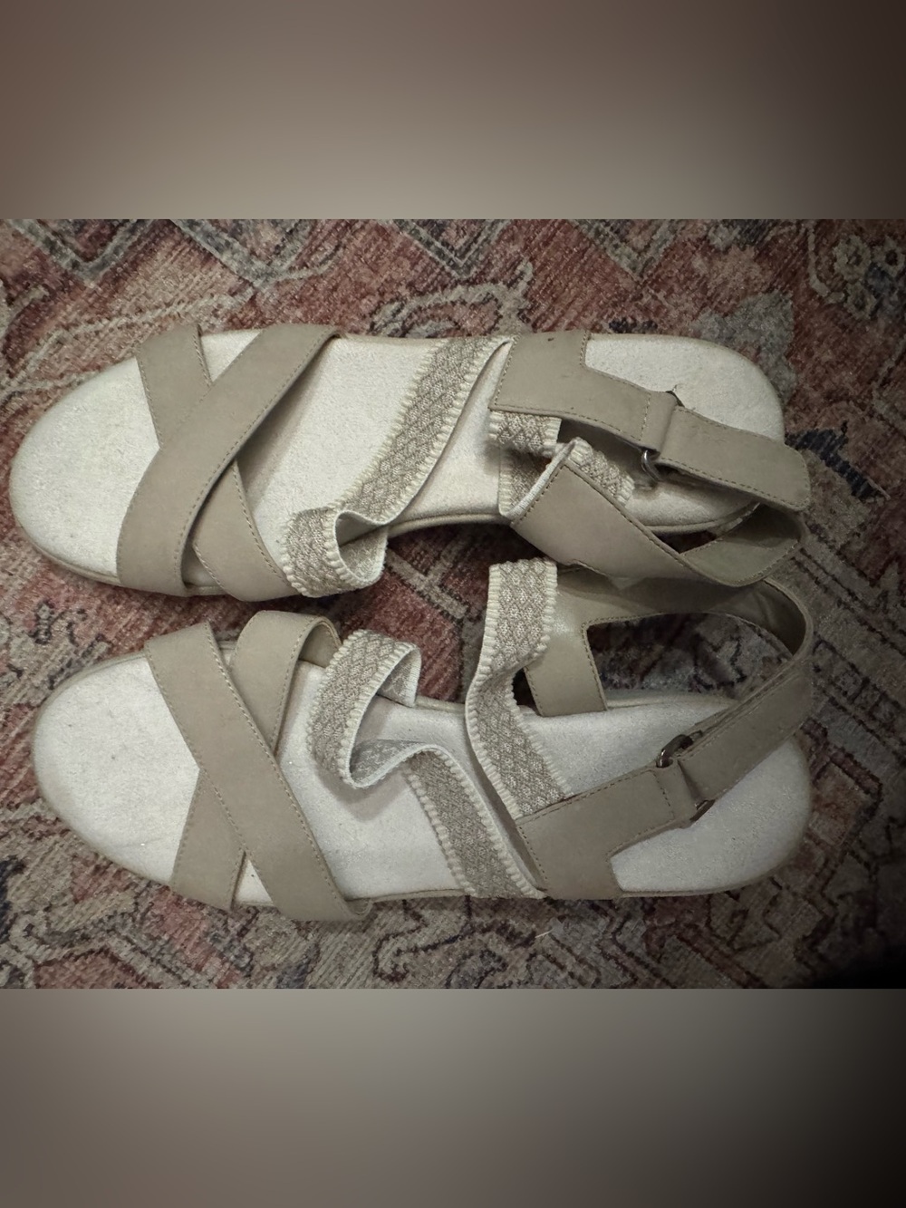 Easy Spirit Women's Neutral Taupe Strappy Sandals